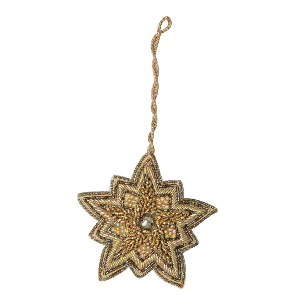 Shining Star Vintage-Style Beaded Ornament