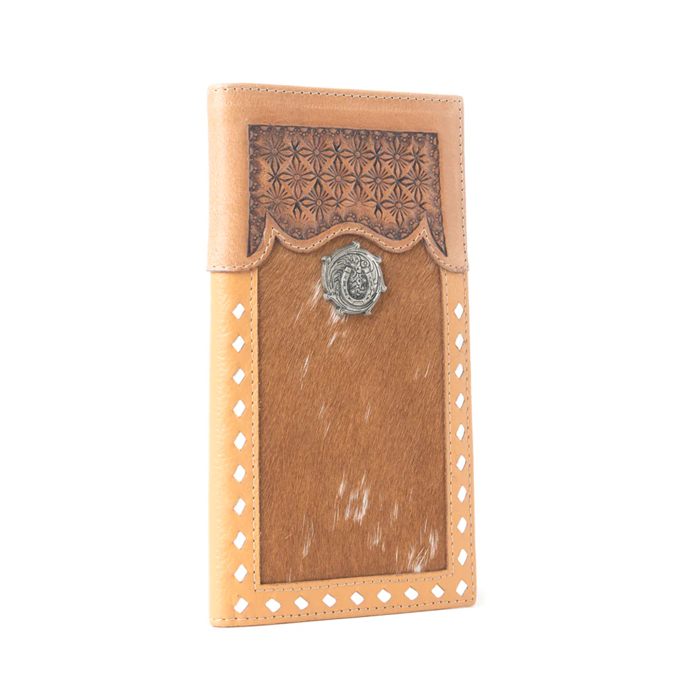 Silvermark Handtooled Leather Wallet in Golden Tan