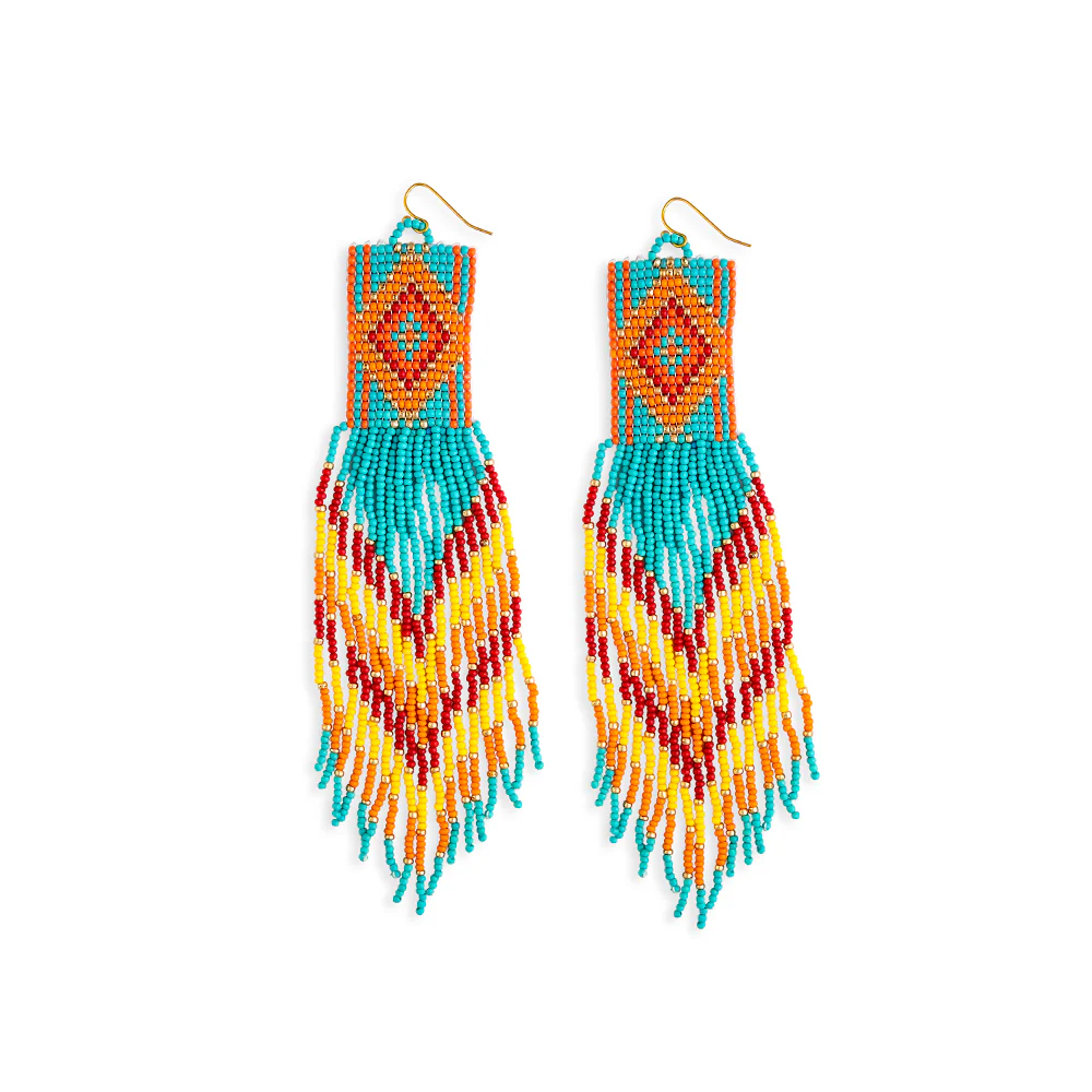 Soaring Hawk Beaded Earrings