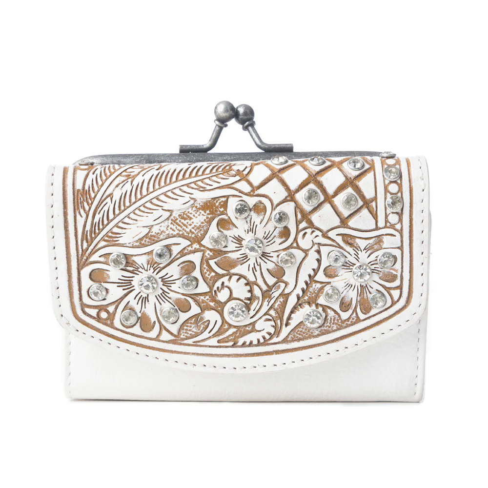 Sparkling Desert Moon Coin Purse In Chocolate White