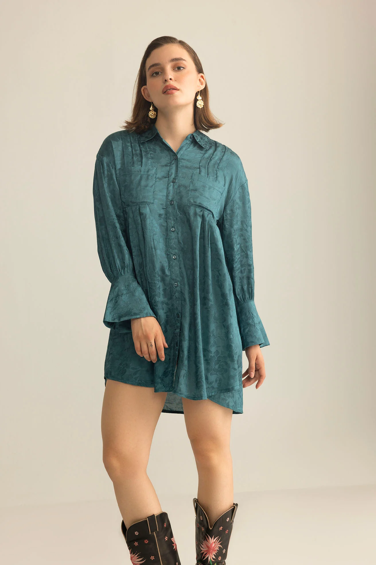 The Elowen Belle Woven Dress in Kayaking