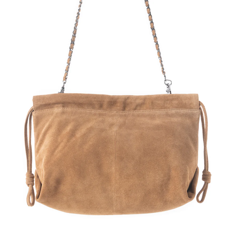 Wanderlust Suede Shoulder Bag in Brown