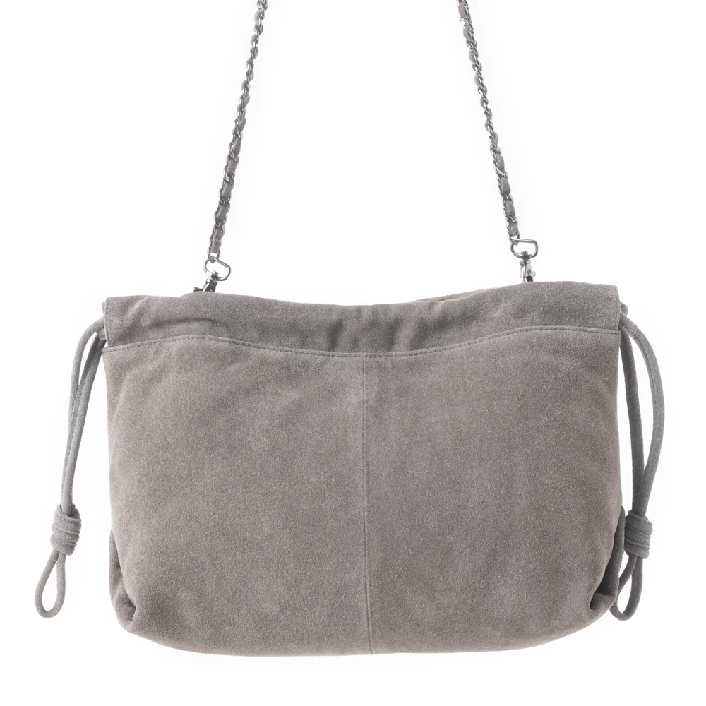Wanderlust Suede Shoulder Bag in Moon Ash