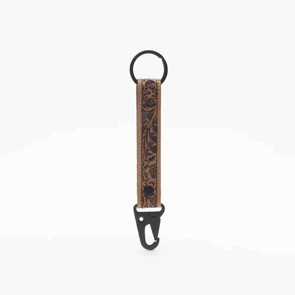 Western Days Hand-tooled Leather Key Fob