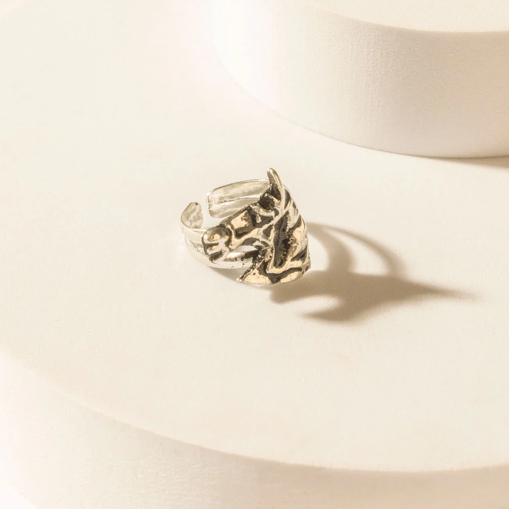 Wild Rein Rebel Ring in Night Silver