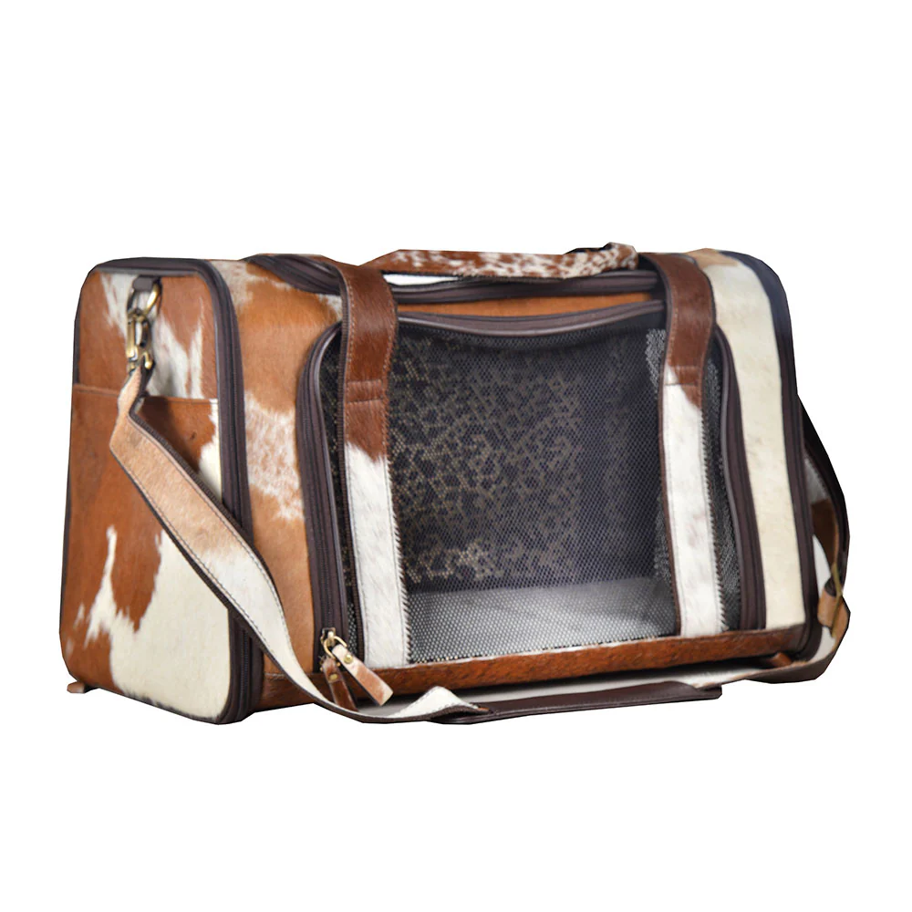 Window Hairon Leather Dog Bag