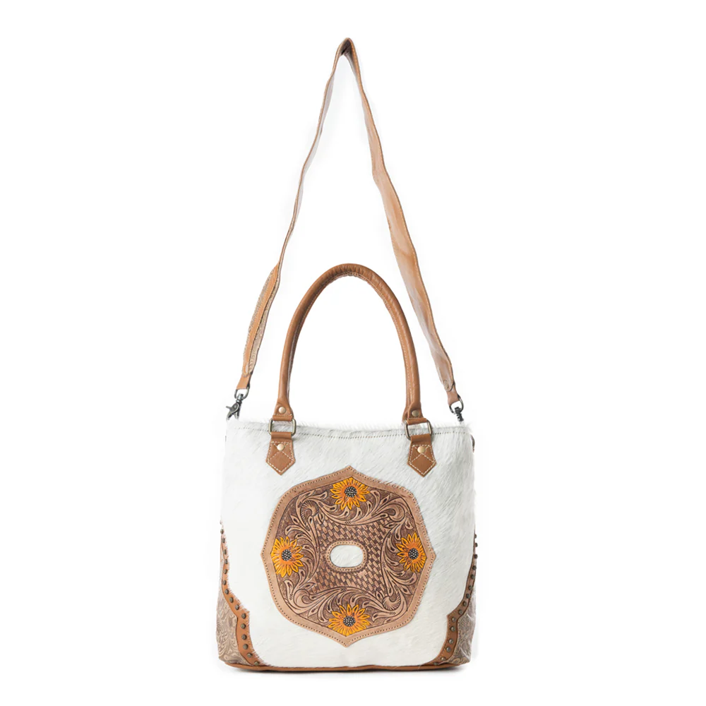 Burnished play Hand-Tooled Bag