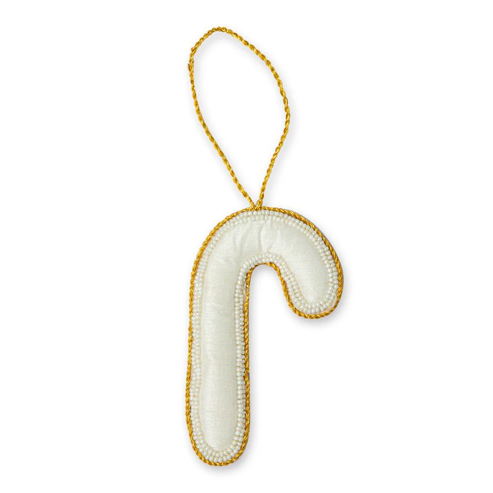 Candy Cane Beaded Ornament