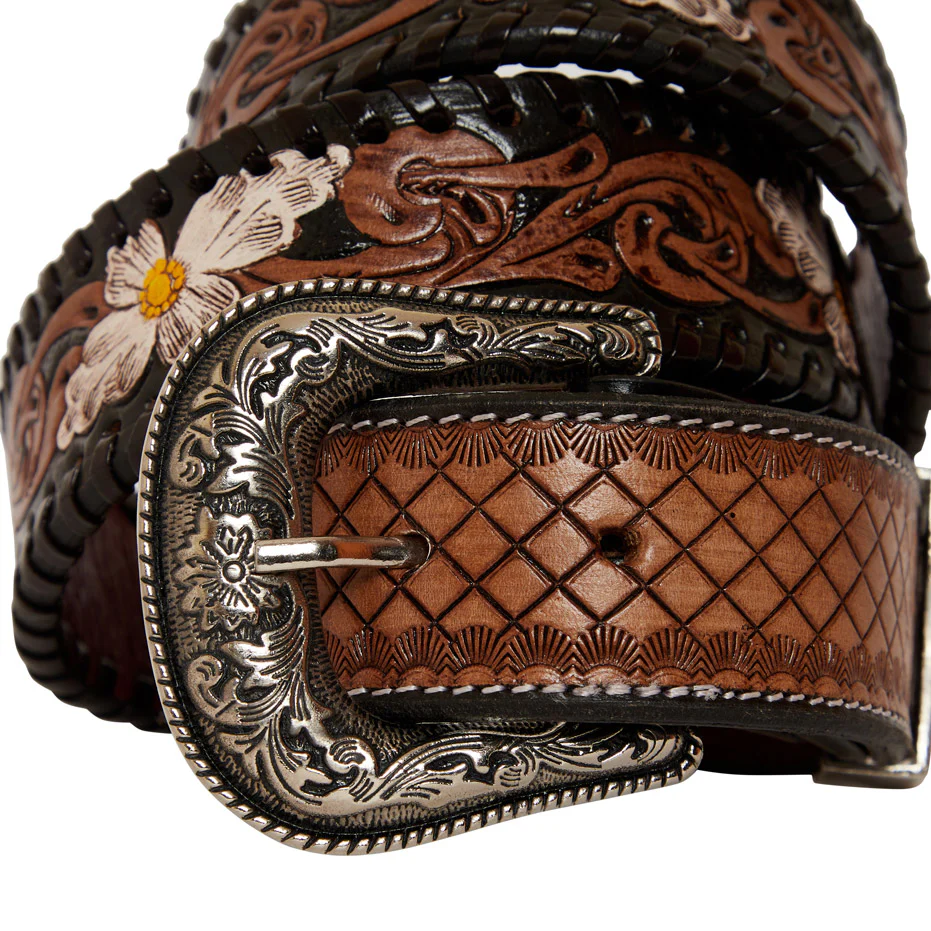 2836-checkered-brown-hand-tooled-leather-women-s-belt-1.webp