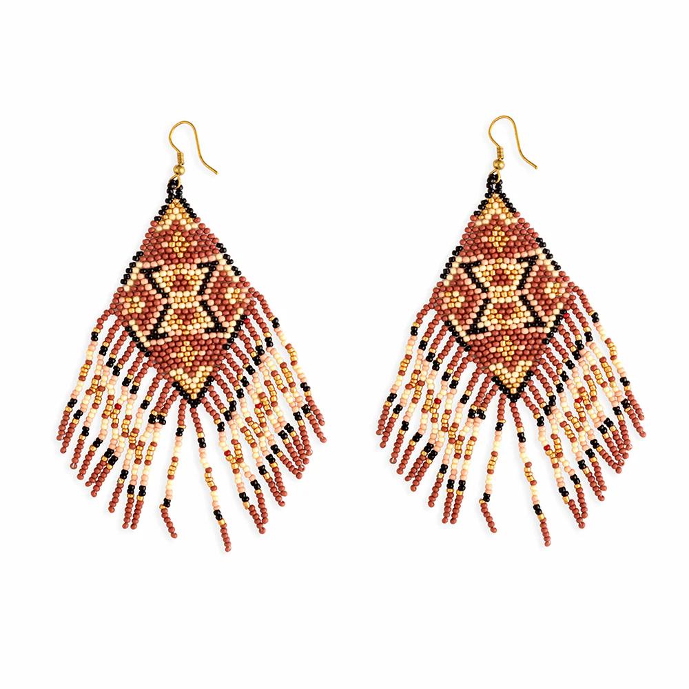 Coyote Fall Beaded Earrings