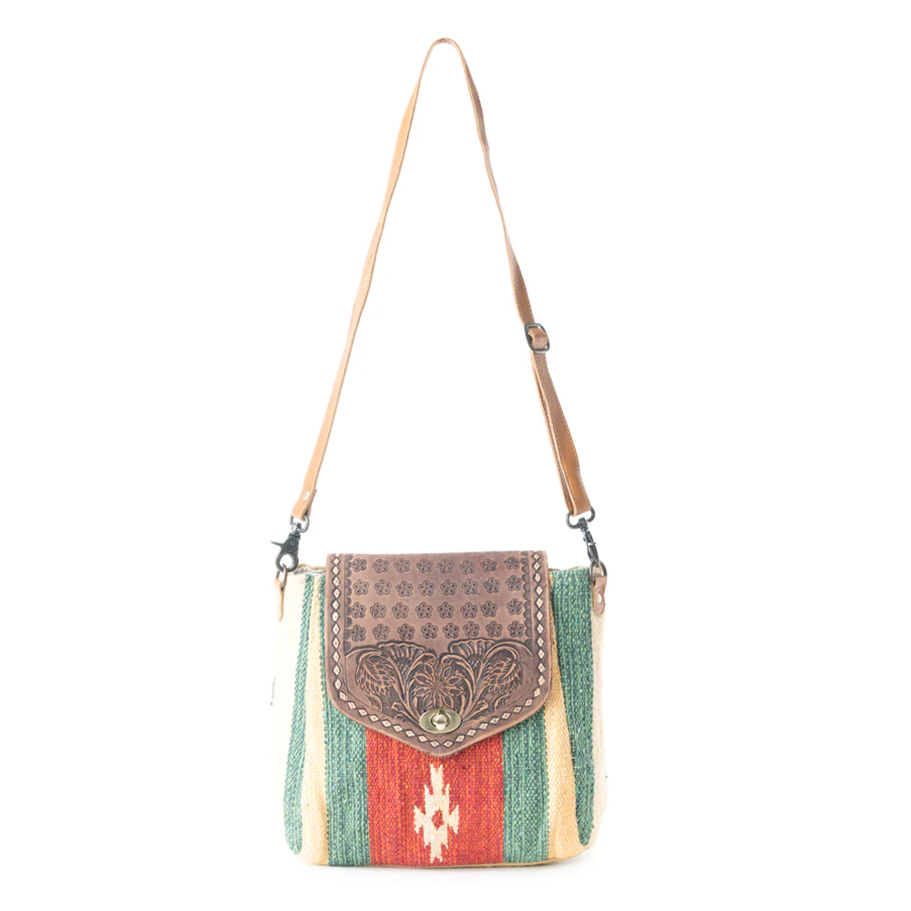 Embossed Scarlet Hand-Tooled Bag