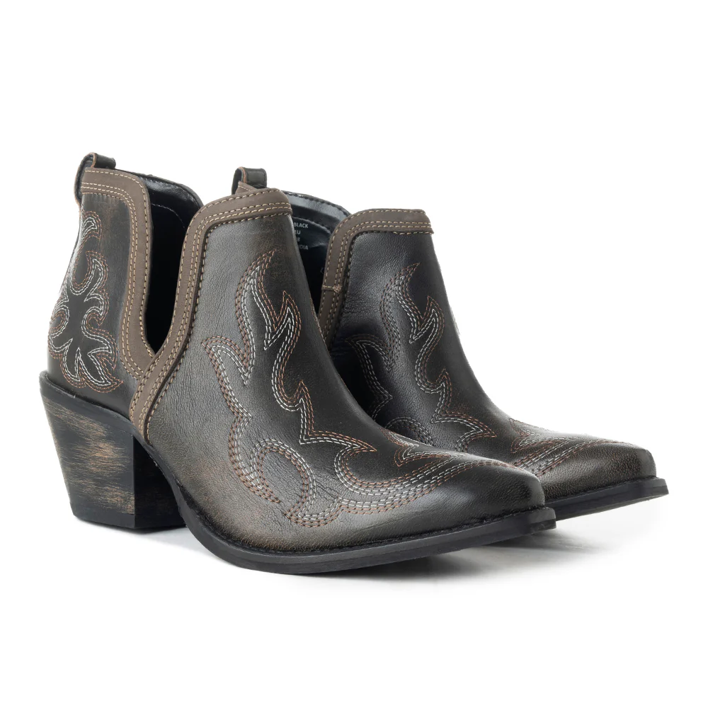 Emmie Faye Stitched Leather Boots