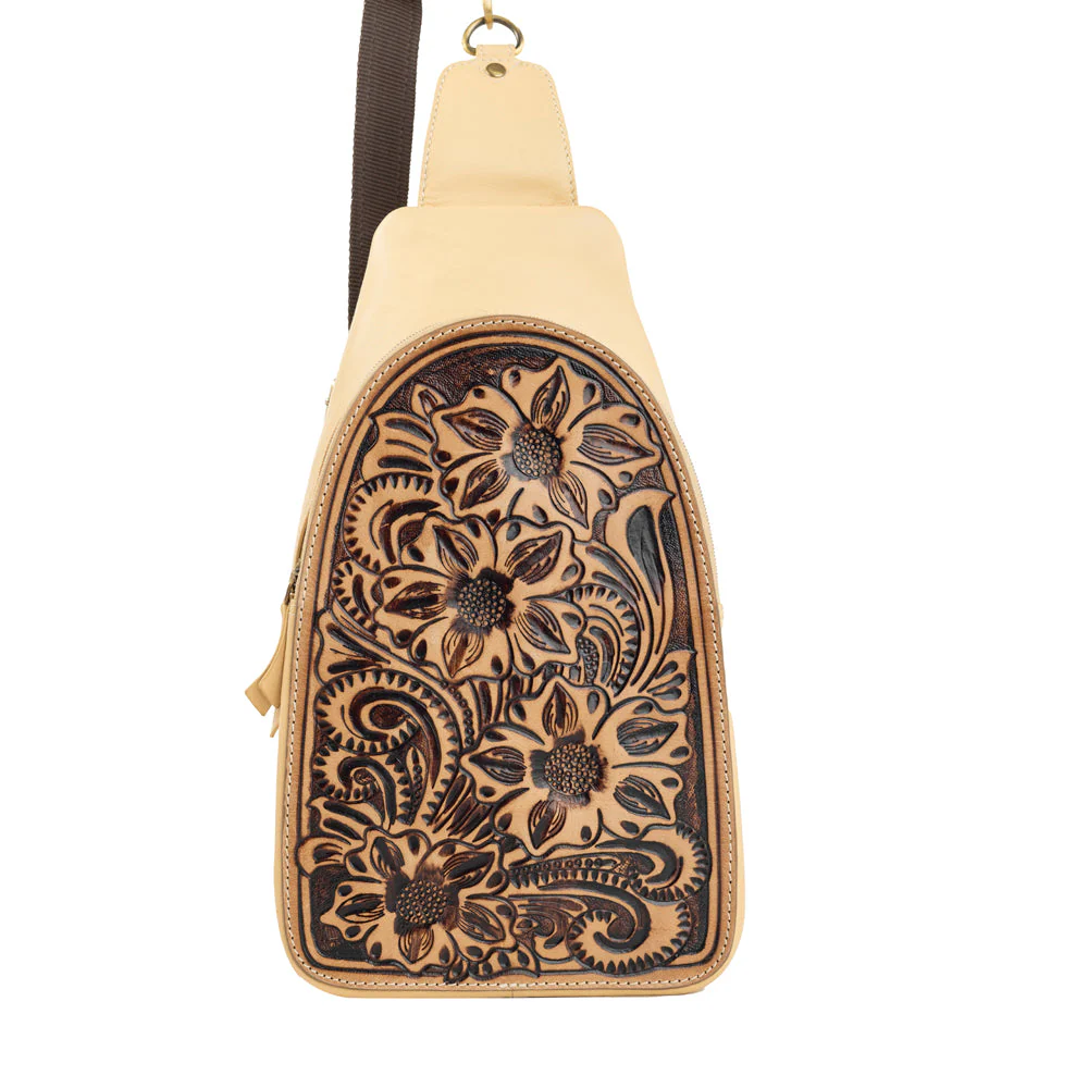 Glorietta Sling Bag In Light Camel
