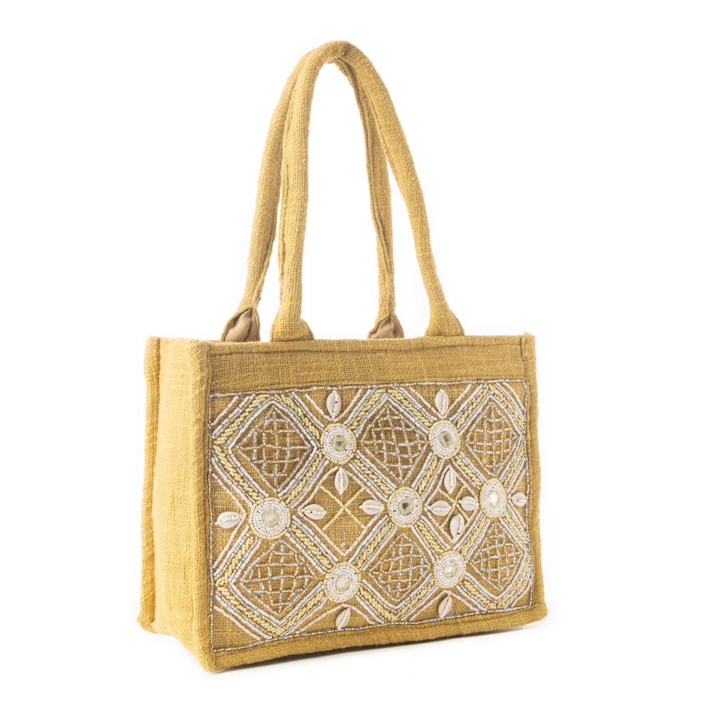 Gypsy Lace Canvas Bag in Yellow