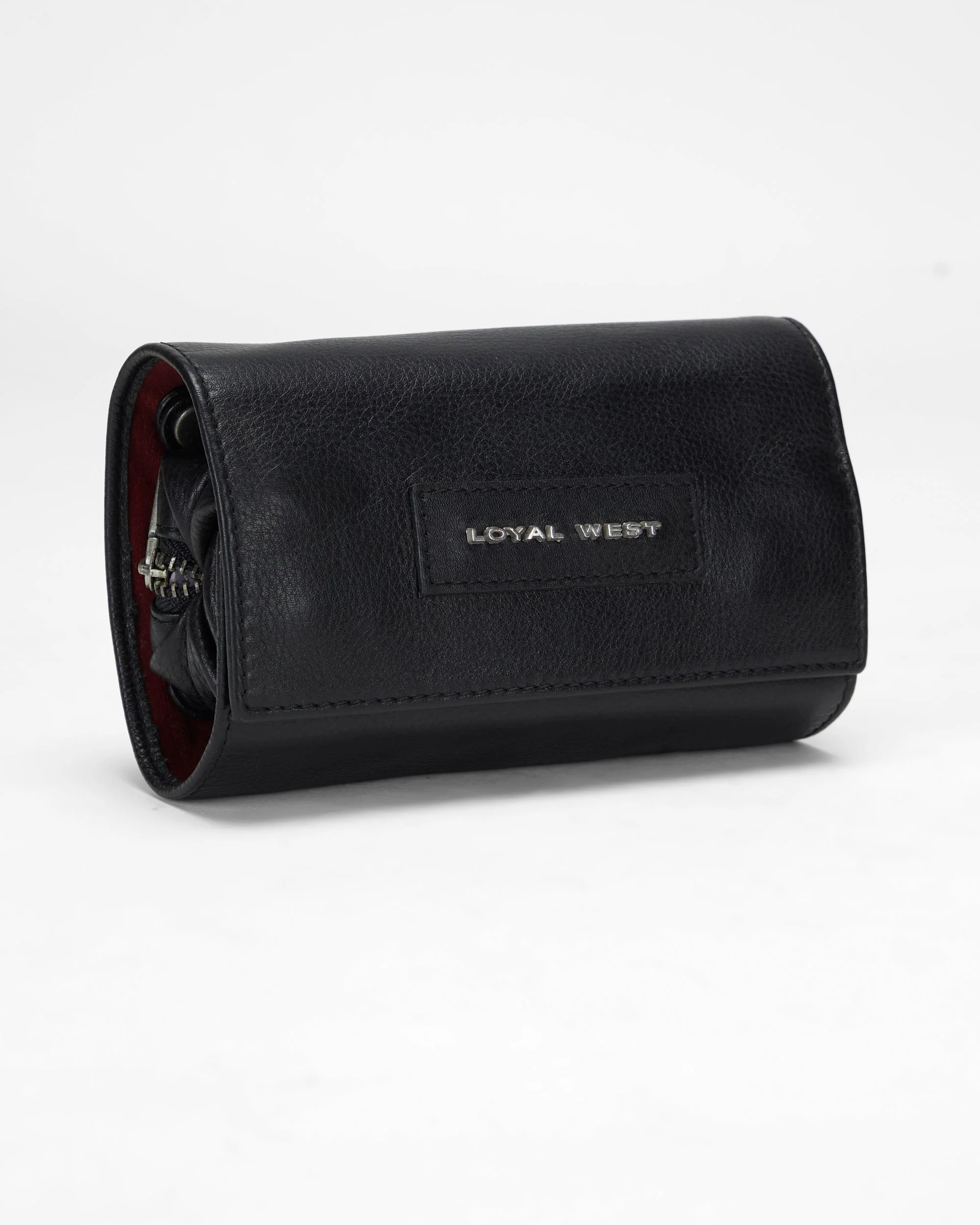 Loyal West CANYON JEWELRY CASE IN CALF LEATHER - BLACK