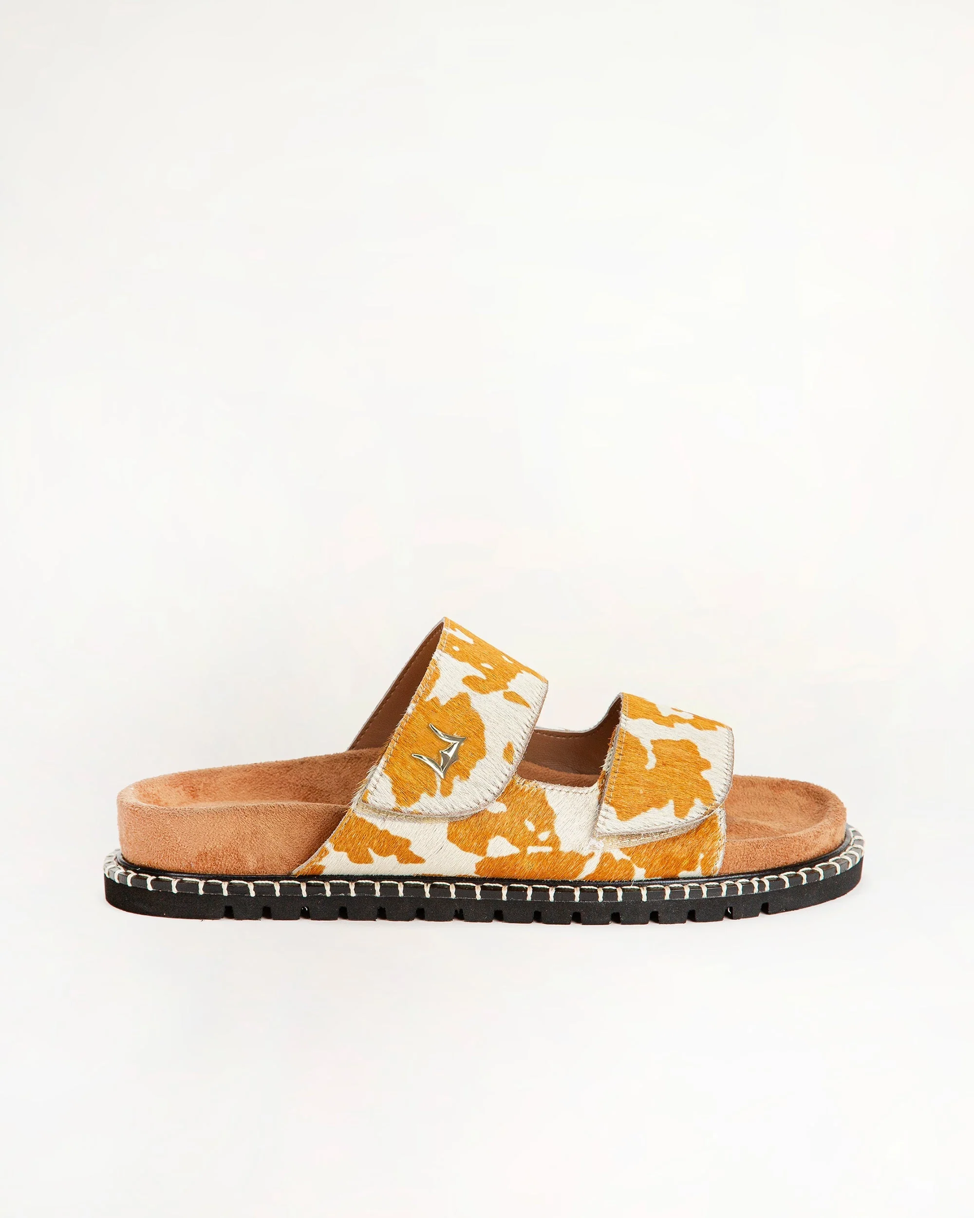 Loyal West Deen Canyon Sandals - Brown And White Cowhide