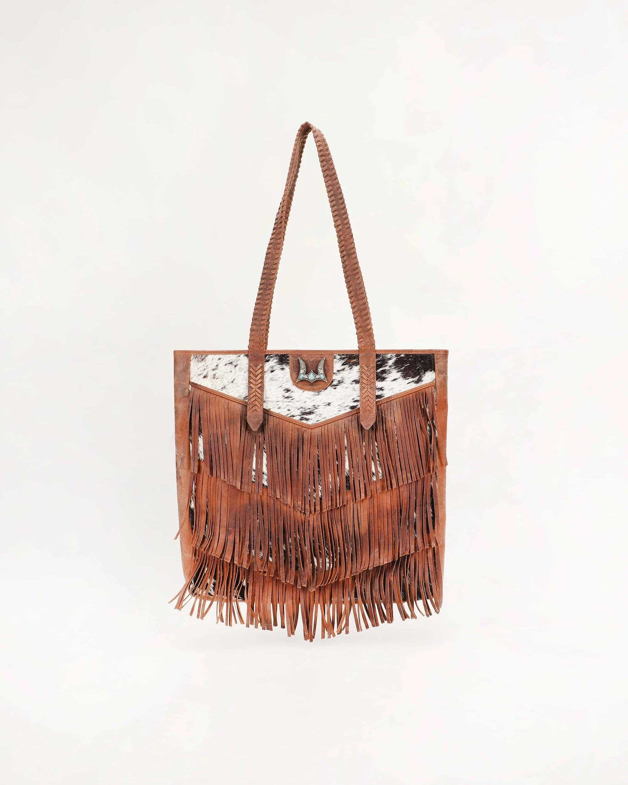 Loyal West Hide And Fringe Large Cowhide Purse