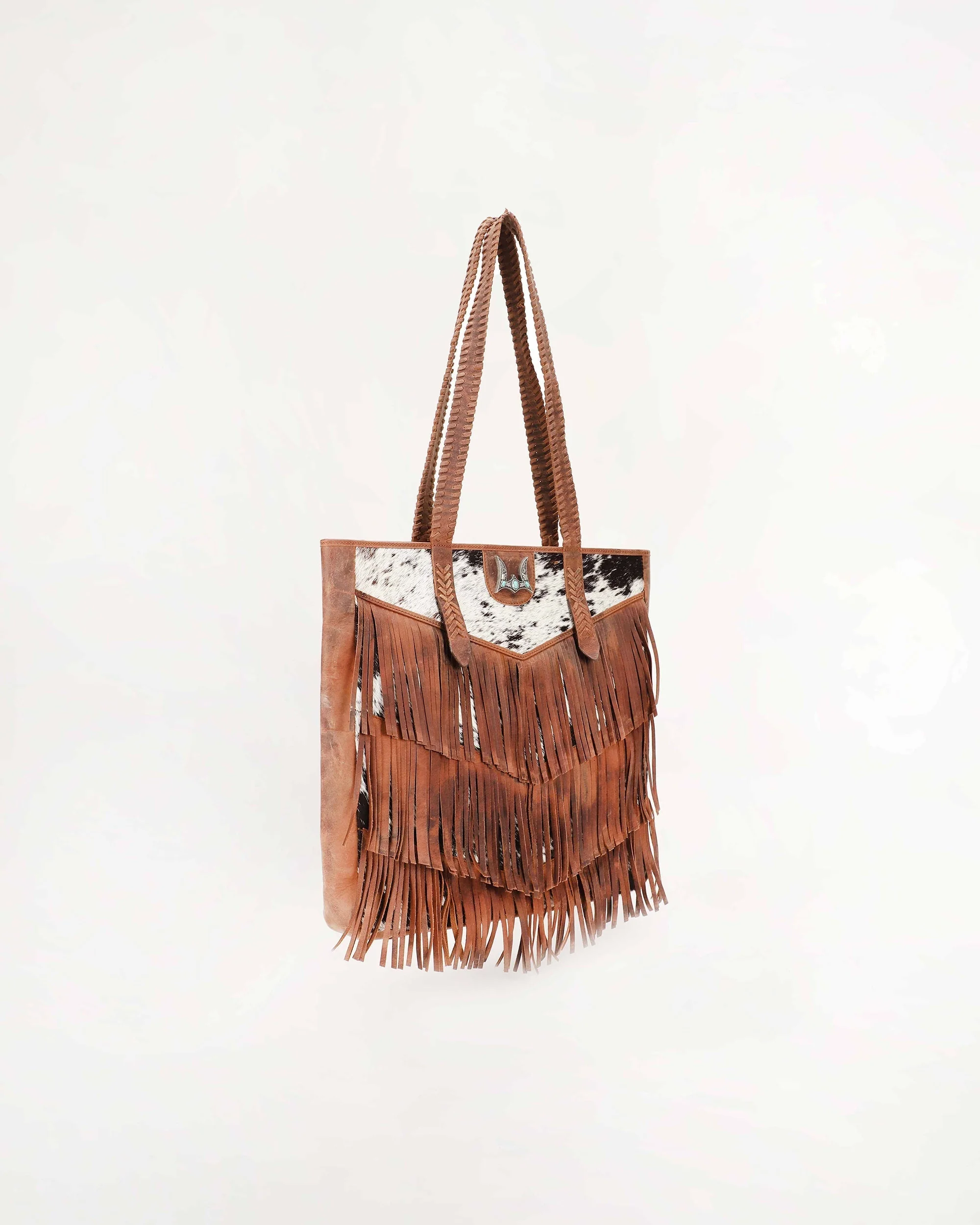 Loyal West Hide And Fringe Large Cowhide Purse