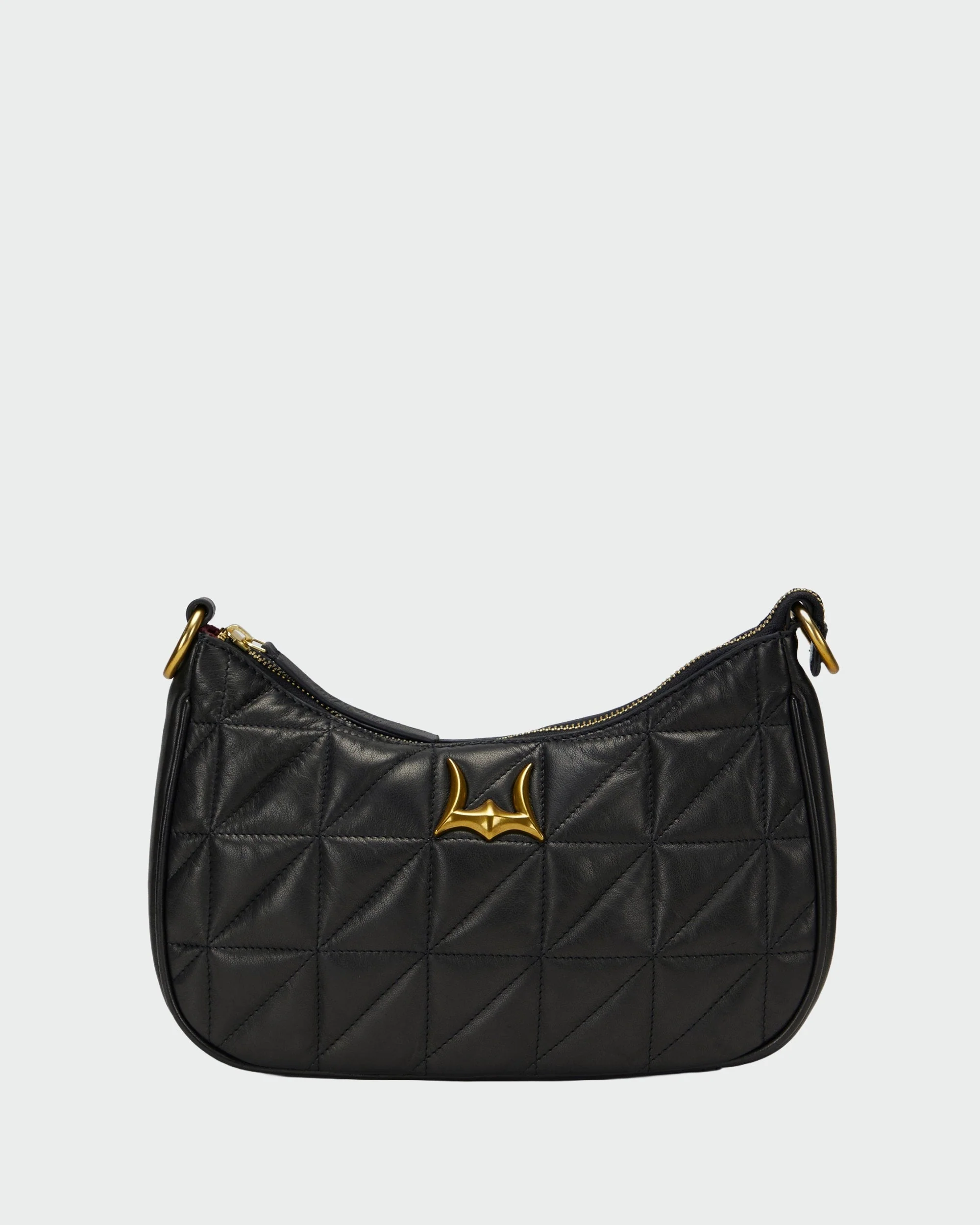 Loyal West JOE QUILTED NAPPA LEATHER BAG-BLACK