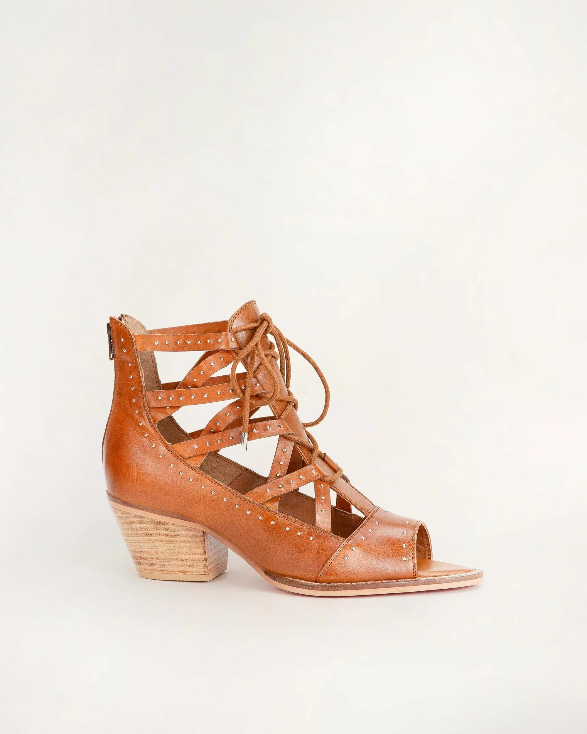 Loyal West Lace Up Booties In Calfskin