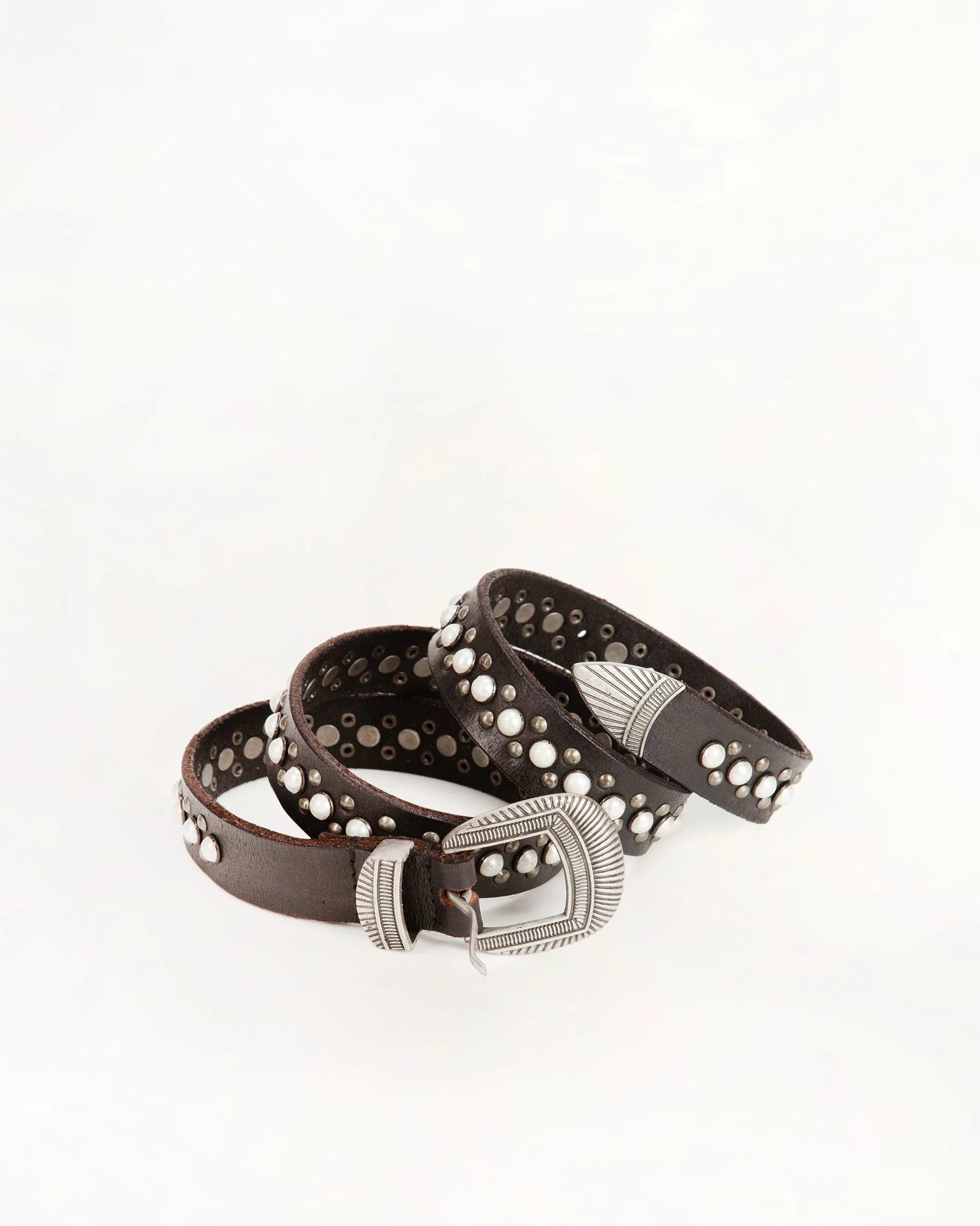 Loyal West Midnight Ranger Leather Belt In Calfskin