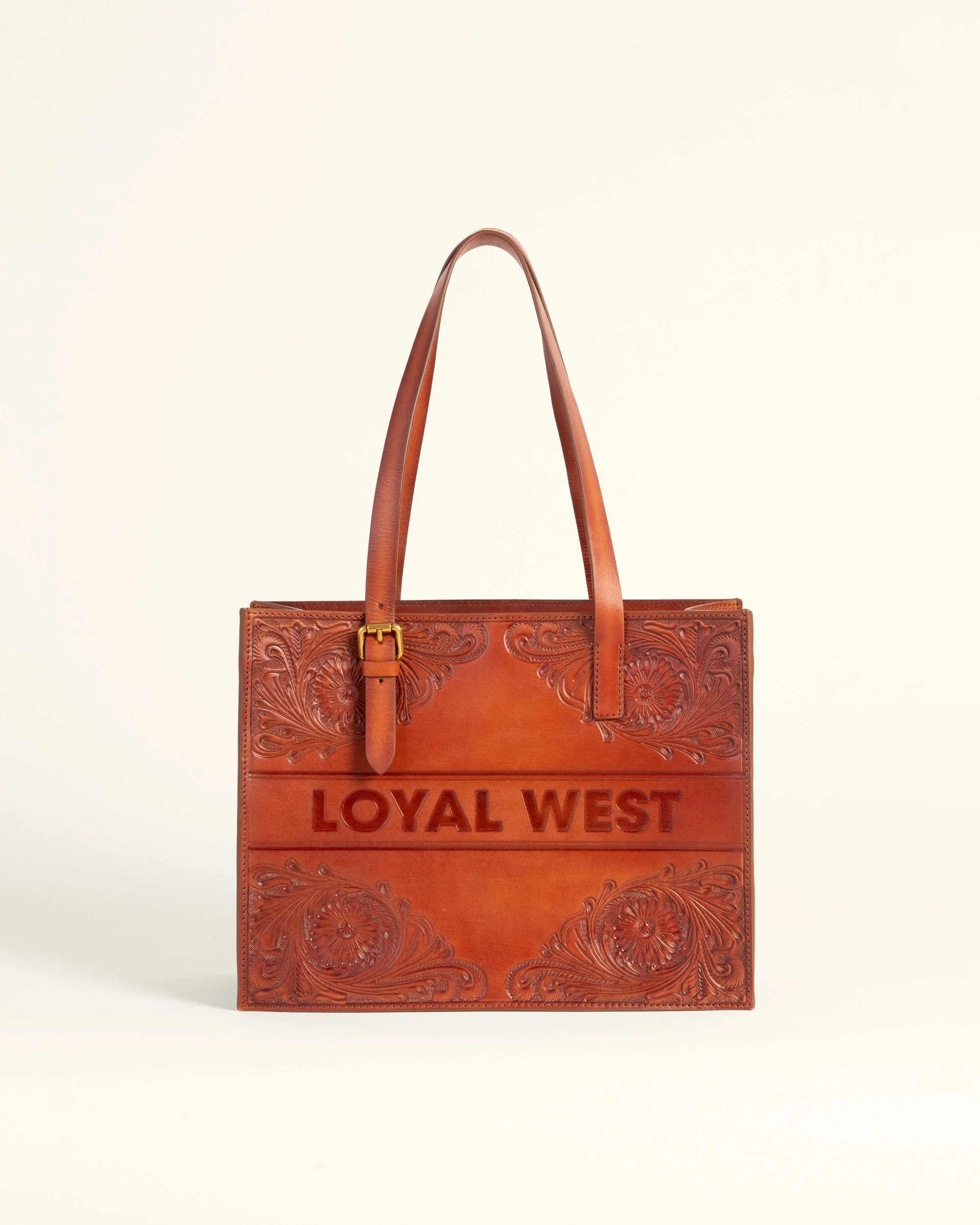 Loyal West Mivva Handtooled Medium Bag - Soft WalnutÂ Leather