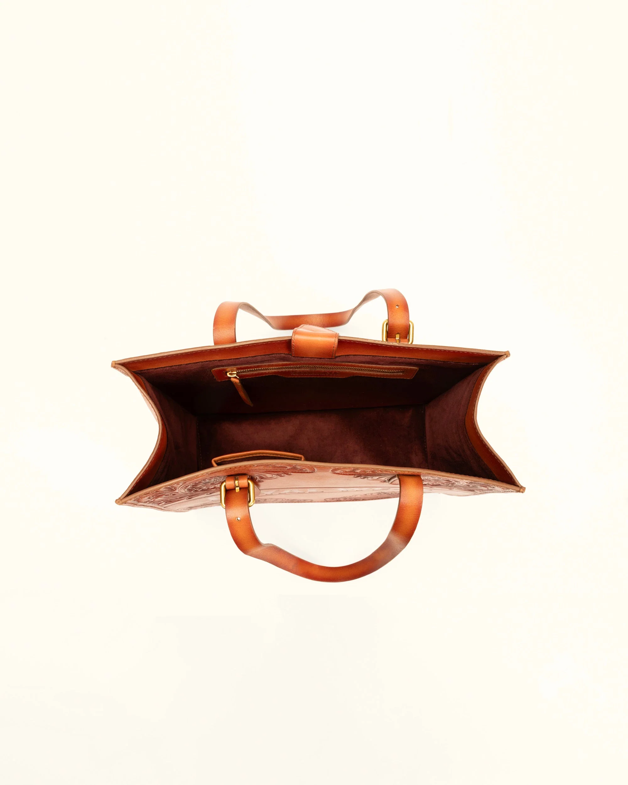 Loyal West Mivva Handtooled Medium Bag - Soft Walnut Leather
