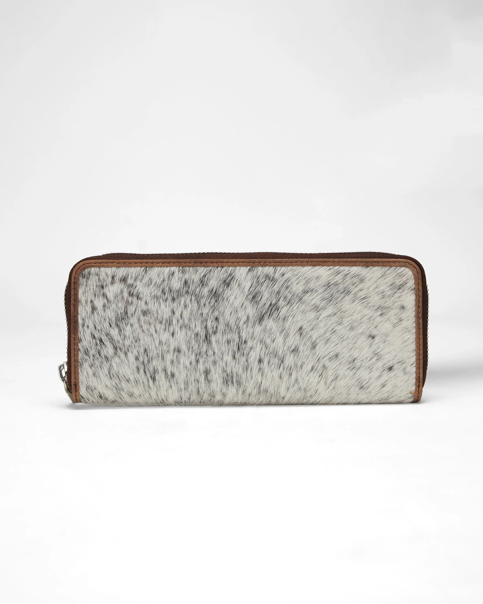 Loyal West RANCH ROAD JEWELERY CASE IN BROWN & WHITE COWHIDE