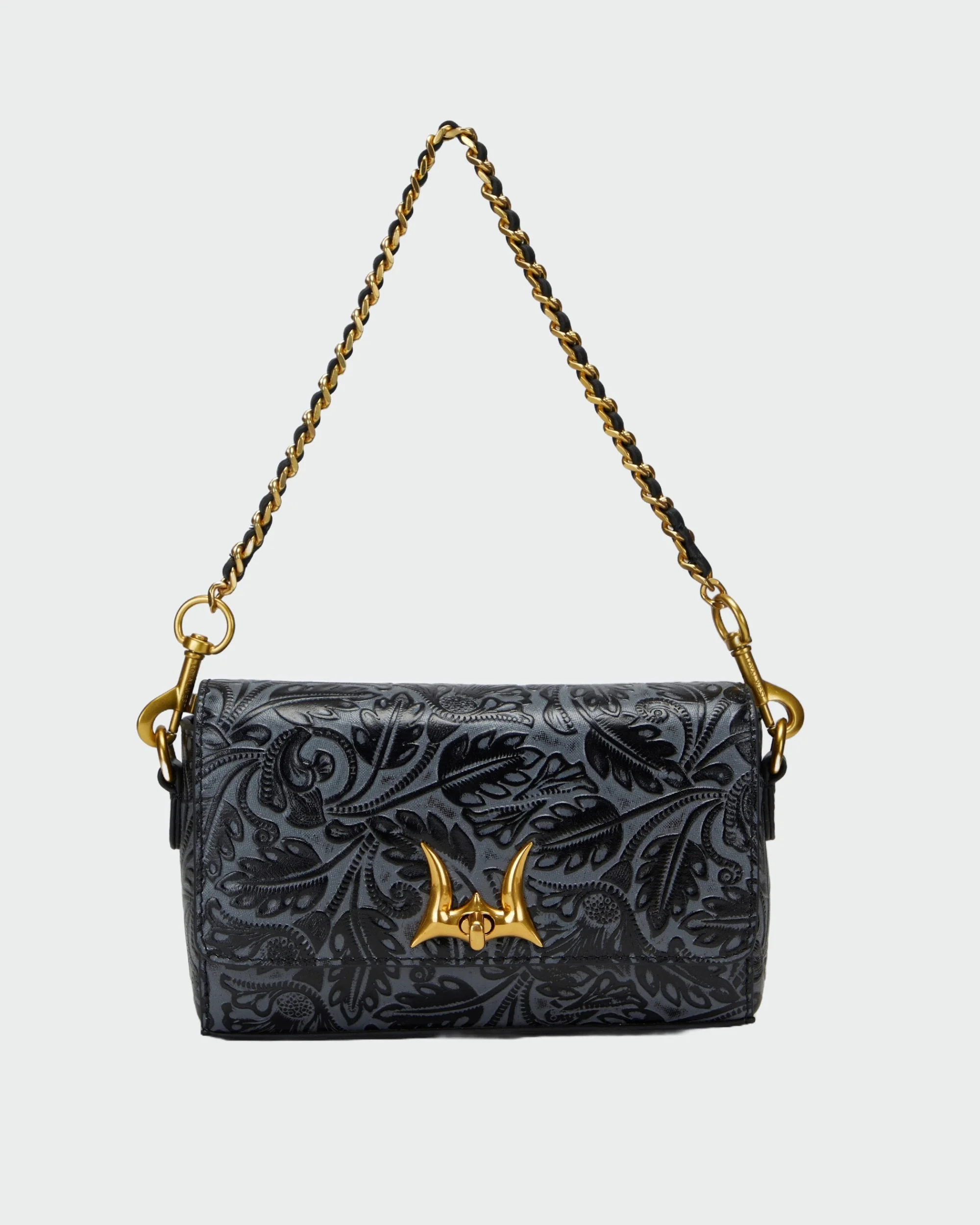 Loyal West SAVI MINI BAG IN  CALF LEATHER - BLACK