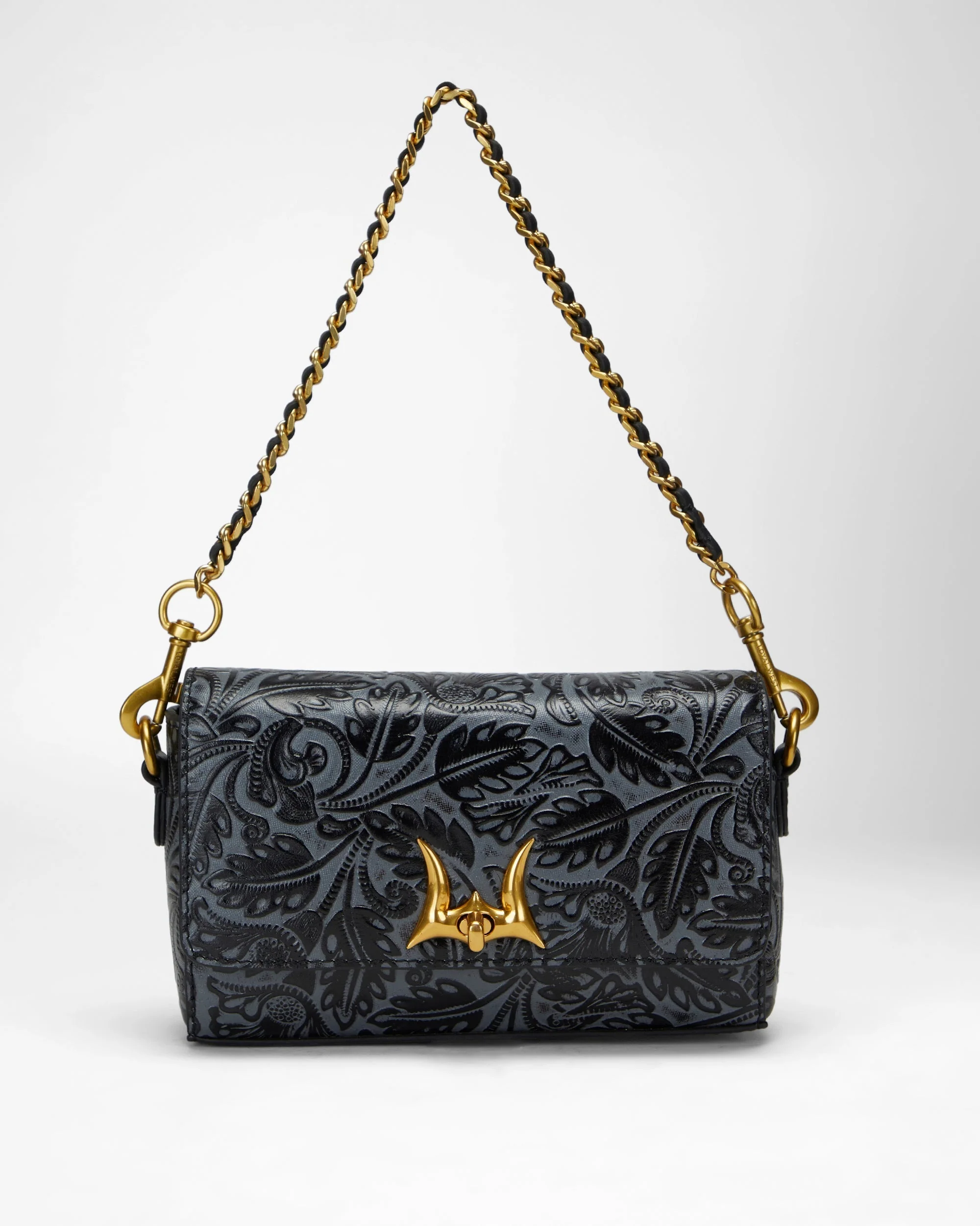 Loyal West SAVI MINI BAG IN CALF LEATHER - BLACK