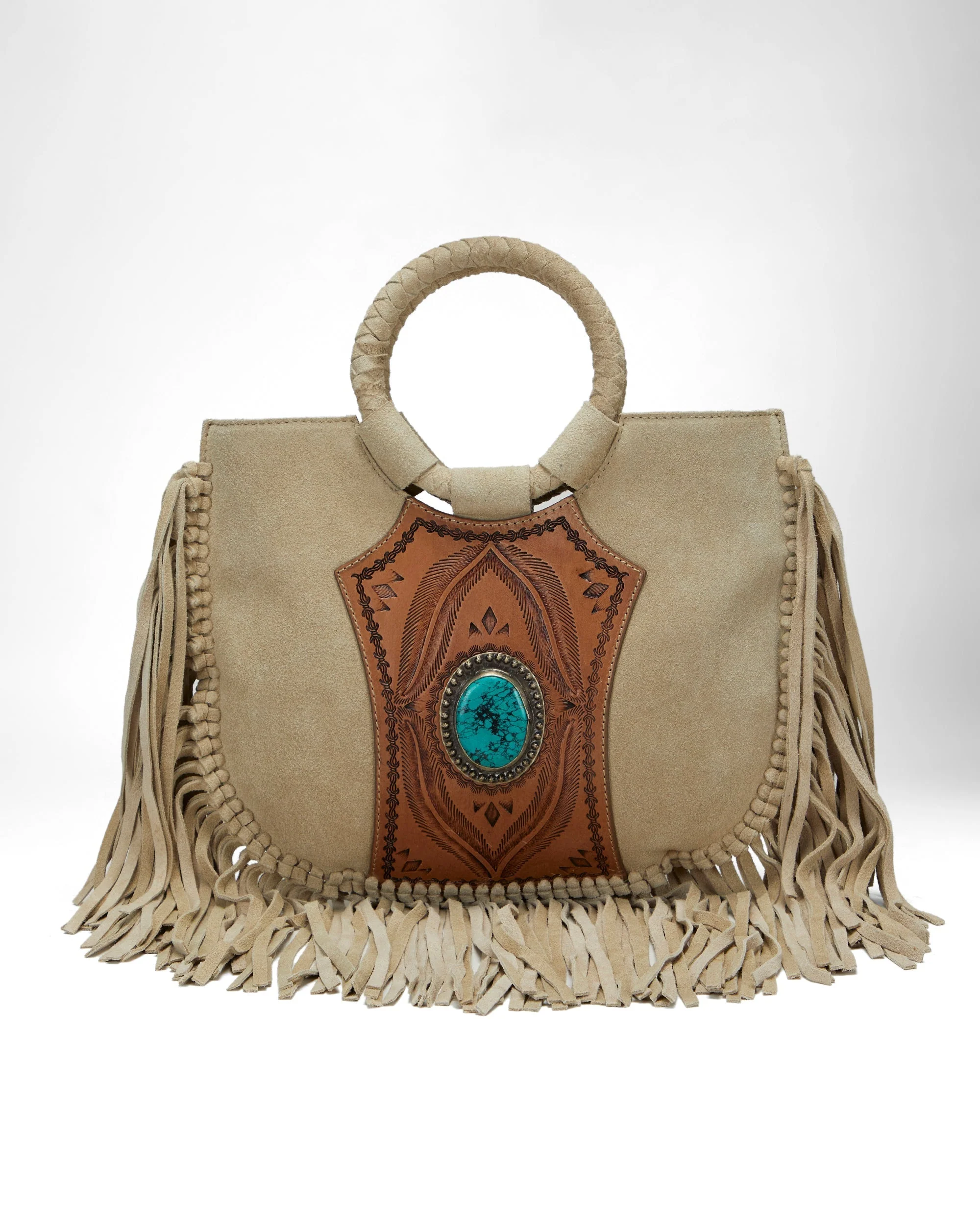 Loyal West SEDONA TASSLE BAG IN SUEDE LEATHER