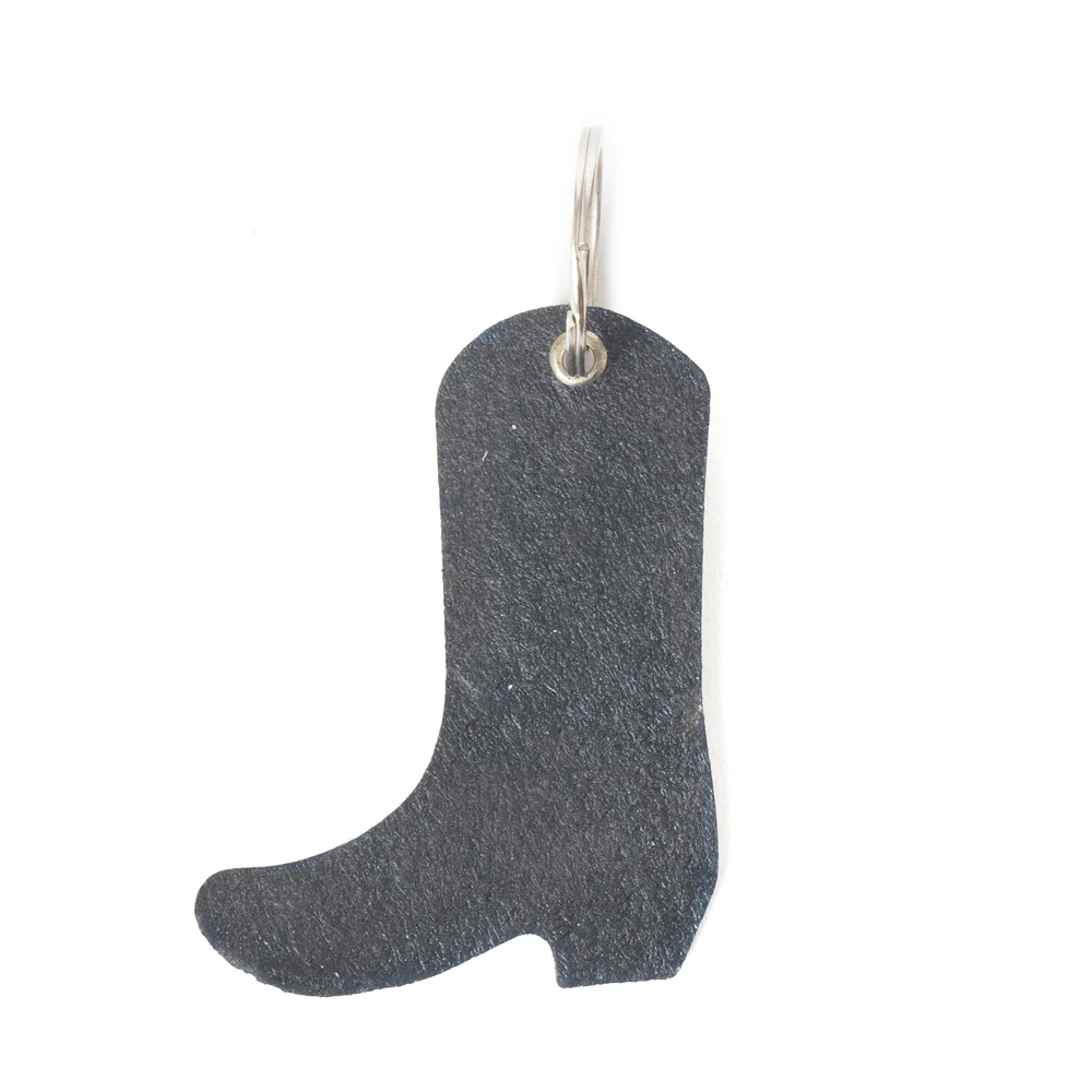 Moss & Mesa Leather Key Fob in Saddle Green