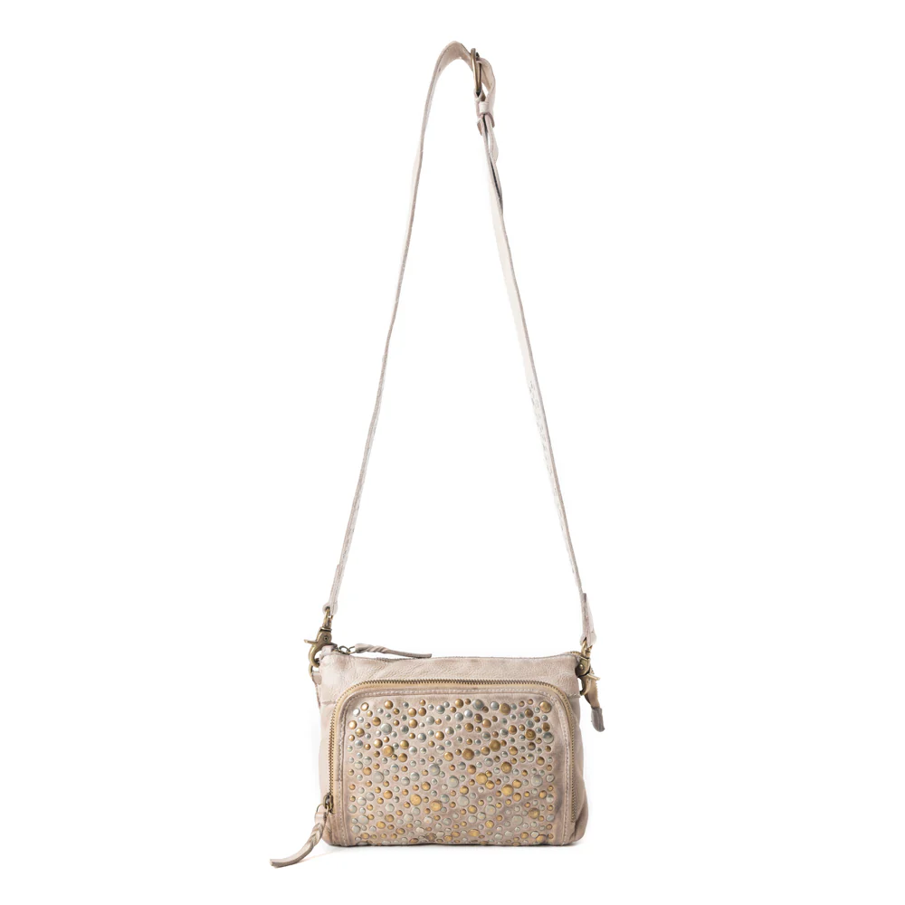 Mossveil Leather Bag in Beige