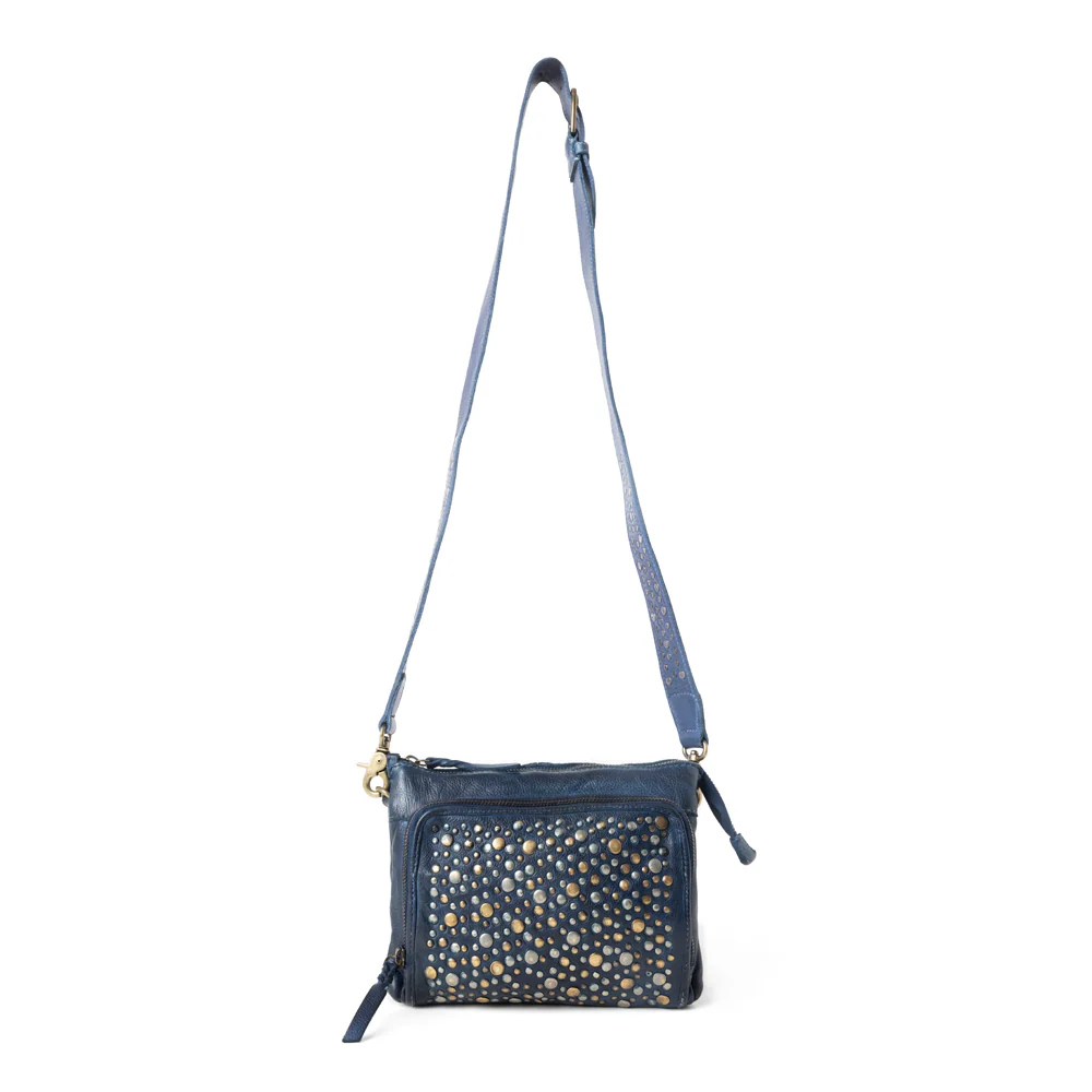 Mossveil Leather Bag in Blue