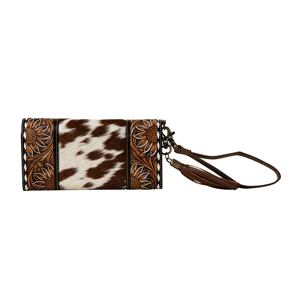 9209-myra-sandstone-trail-hairon-wristlet-wallet-handtooled-leather-with-western-floral-pattern-and-tassel-strap-for-easy-use-1.webp