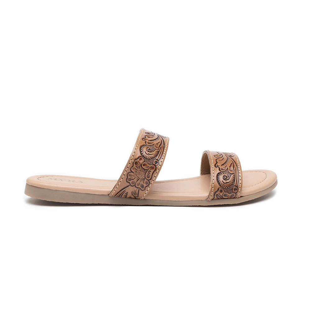 9229-myra-terra-trails-tan-leather-flats-for-women-handtooled-ranch-sandals-with-open-toe-ease-for-everyday-comfort-1.webp